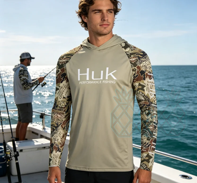 

HUK Fishing Clothing Performance Fishing Hoodie Uv Protection Long Sleeve Angling T-shirts Men Breathable Tops Camisa De Pesca