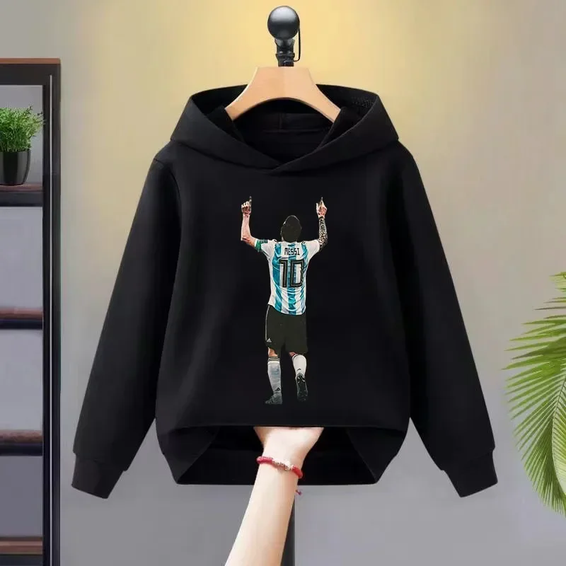 Messi printed children's hoodie Star fashion Marios hoodie Boys girls casual blazer Loose youth clothing