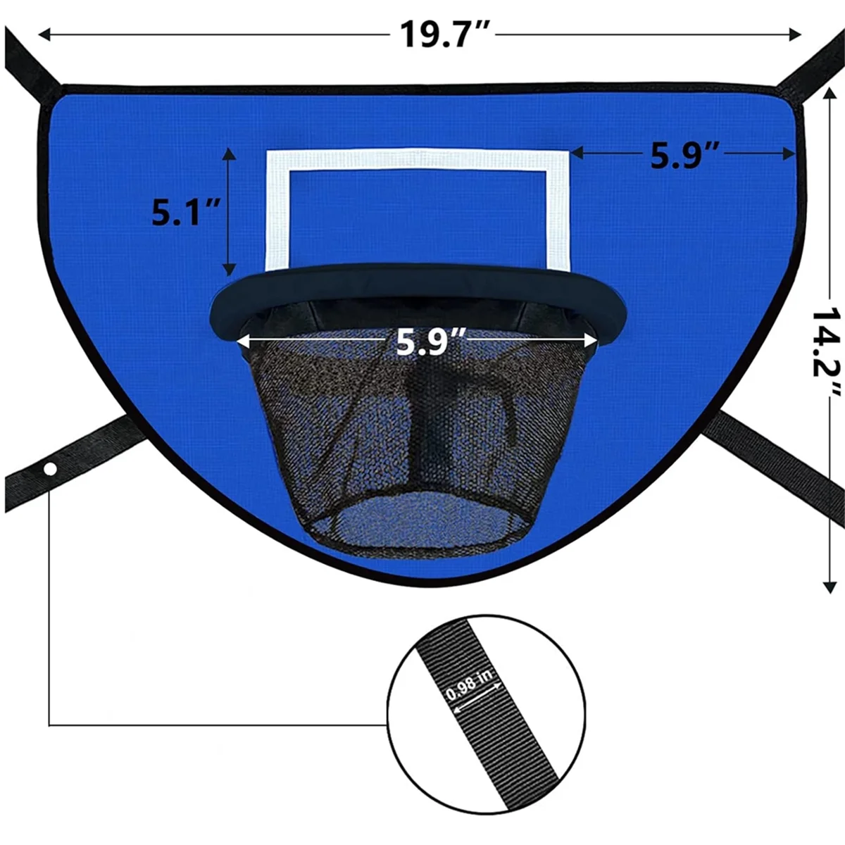 Kit de cerceau de basket-ball Tramimmersion avec pompe et mini balle, accessoire de rêves de basket-ball pour enfants et adultes, intérieur et extérieur