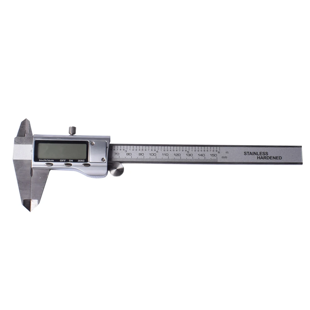 Calibrador Vernier Digital LED, herramienta de medición de 6 ", 150mm, CNC, plástico electrónico