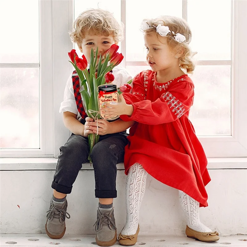 A96K-50Pcs بطاقات هدايا عيد الحب للأطفال عيد الحب الفصول الدراسية تبادل متعة حزمة عيد الحب مجموعة بطاقات المعايدة دائم #3