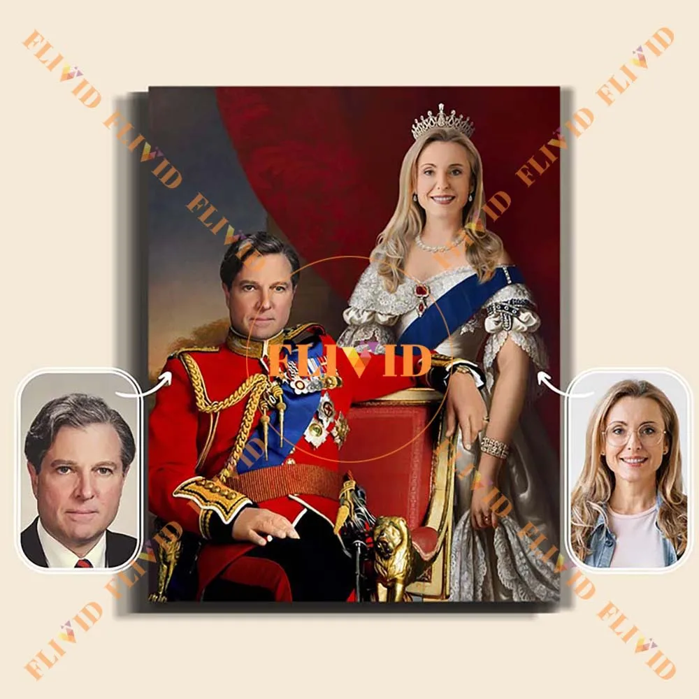 

Custom 2 Human Portrait Couple People Photo Posters Wall Pictures For Living Room Decor Poster Wall Art Canvas Painting Unframed