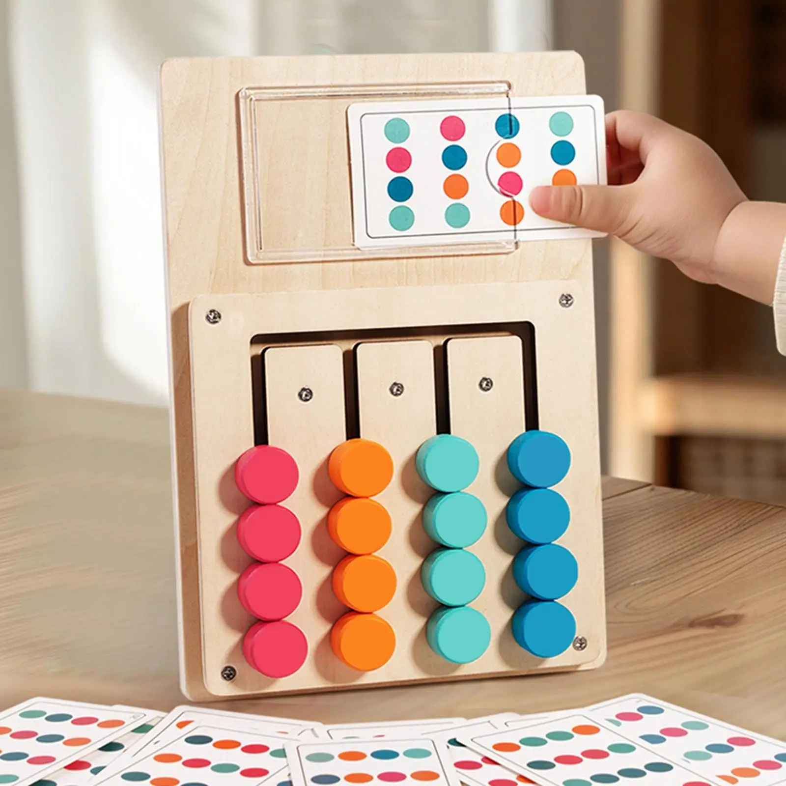 Montessori Voorschoolse Leerspeelgoed, Dia Puzzelborden Kleur Vorm Sorteren