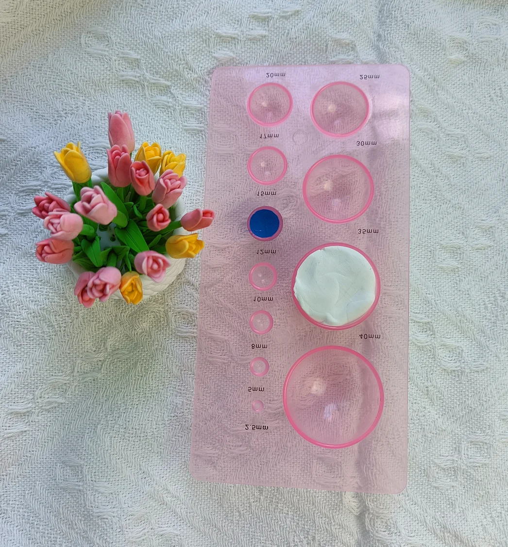 Pottery Ceramic Clay Flowers colour modulation Measure taking device Semicircle DIY Quilling Paper Deluxe Quilled Create Tool - Image 4