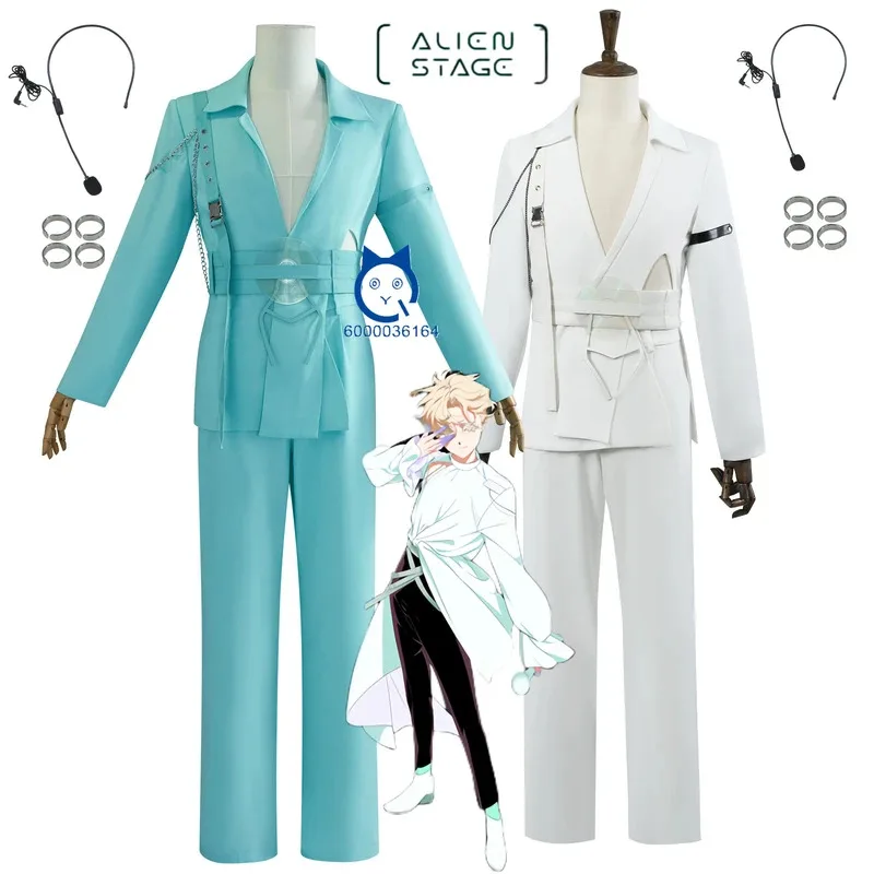 

Animal AlienStage R7 Luka Cosplay Suit Aniee Suits Cloths Role Play Performance Uniforms White Blue Halloween Party Comic-Con