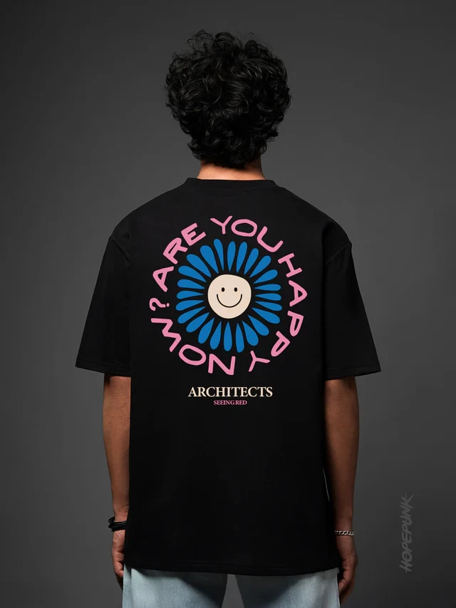 

Are You Happy - Architects Hip Hop Band T Shirt Men Vintage O-neck Pure Cotton Short Sleeve Streetwear Harajuku Men's Clothing