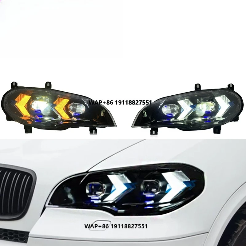 

SJC Auto for X5 E70 Headlight Assembly 2007-2013 Signal Animation Front Lights LED Projector X5M XDrive Car Accessories