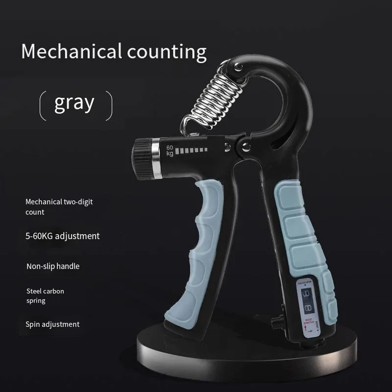 Adjustable Handgrip 5-60KG Mechanical Count Men Women TPE Coated With Glue Practice Wrist Finger Force Fitness Equipment