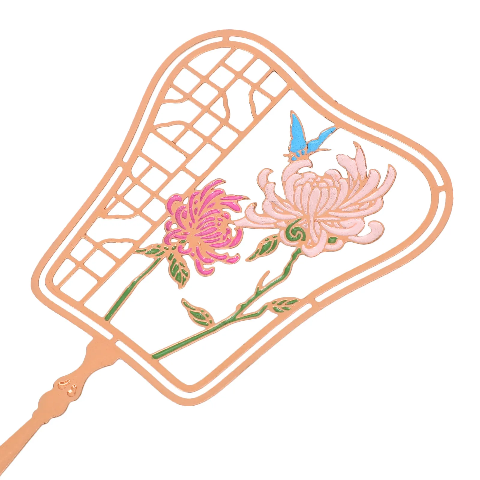 Chinese Style Fan Retro Bookmark Student Palace Creative Gift Unique Metal Reading