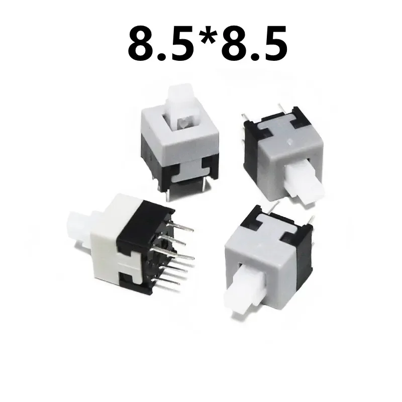 10PCS/LOT Self Locking / UNlock Push Tactile Power Micro Switch 6 Pin Button Switches 5.8x5.8 7x7 8x8 8.5x8.5mm