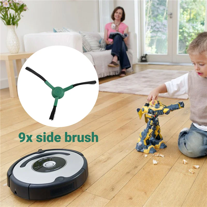 A66T-9-Pack Replacement Side/ Brush For Irobot Y0112 Vacuum Cleaners,Edge Sweeping Brush Roomba Y0112