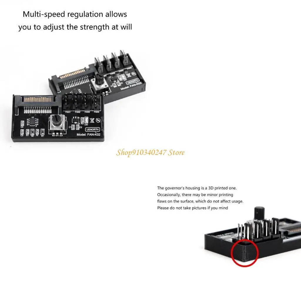 

Интеллектуальный контроллер вентилятора Q22A с ШИМ для рабочих станций ПК синхронизирует 4 охлаждающих вентилятора со стабильной