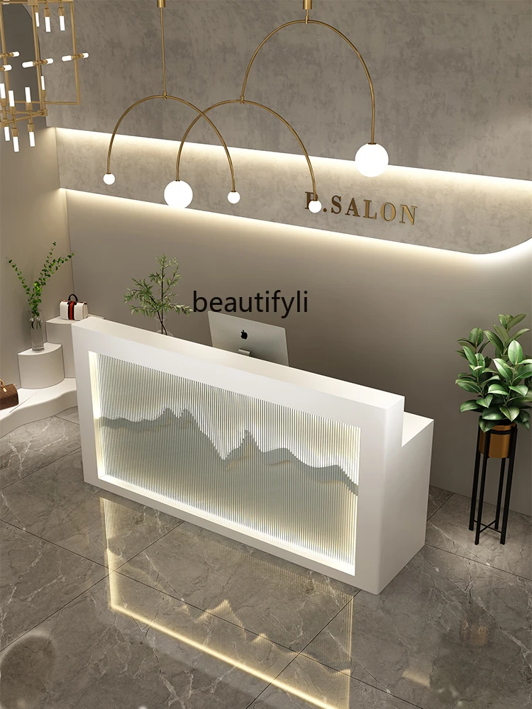 Cashier Counter Bar Beauty Salon Clothing Store Counter Company Store Small Front Desk Reception Desk