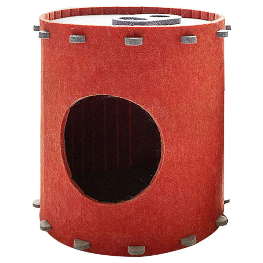 

Felt Cat Foldable Nest Anti-scratch Soft Comfortable Closed Double-layer Large Space Easy Assemble Disassemble Lightweight