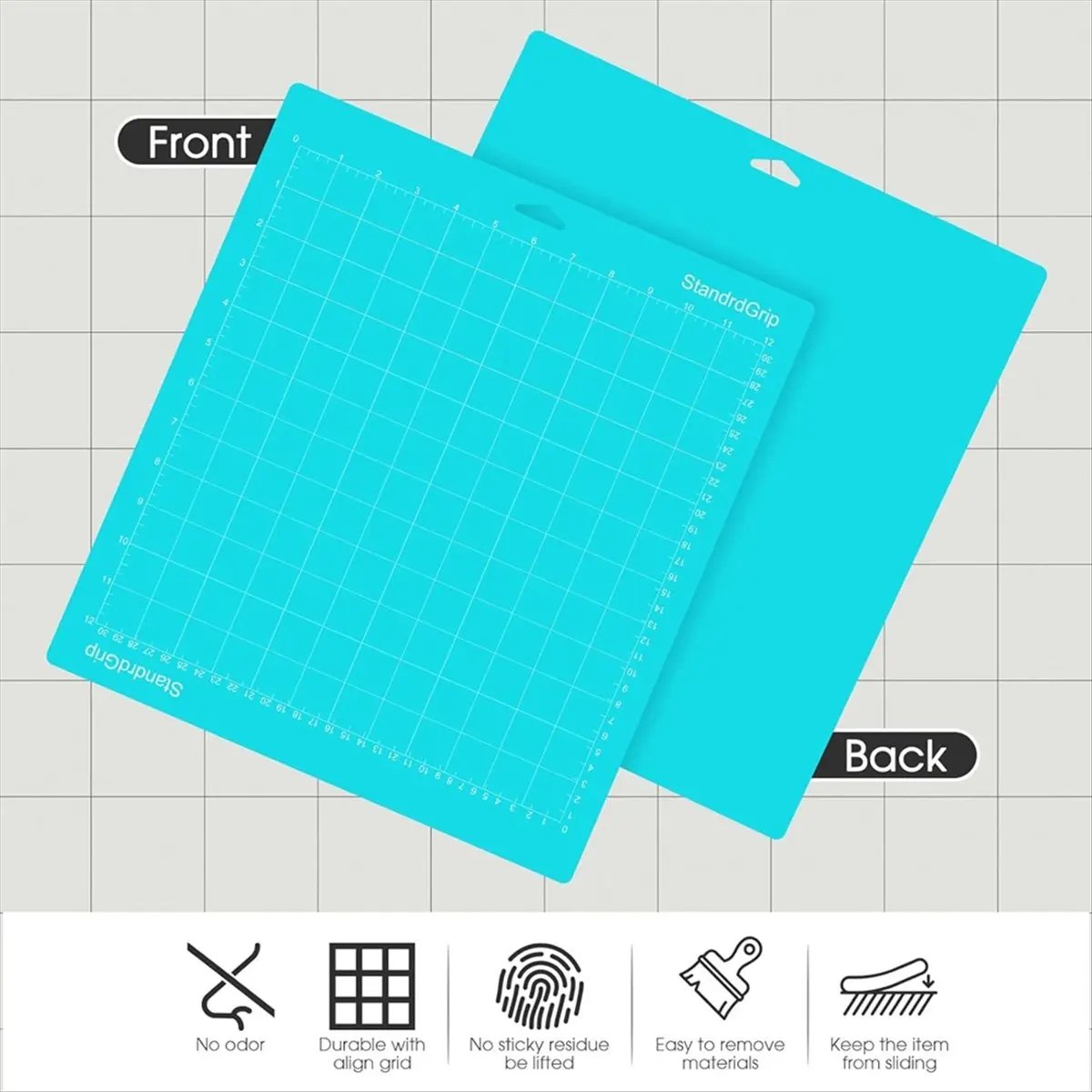 NOCM 12x12 Cutting Mat for Maker 3/Maker/Explore 3/Air 2/Air/One (3 Mats) - Reusable Gridded Adhesive Mats