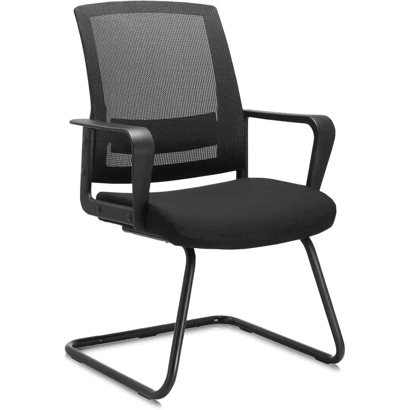 Office Guest Chair with Lumbar Support and Mid Back Mesh Space Air Grid Series for Reception Conference Room