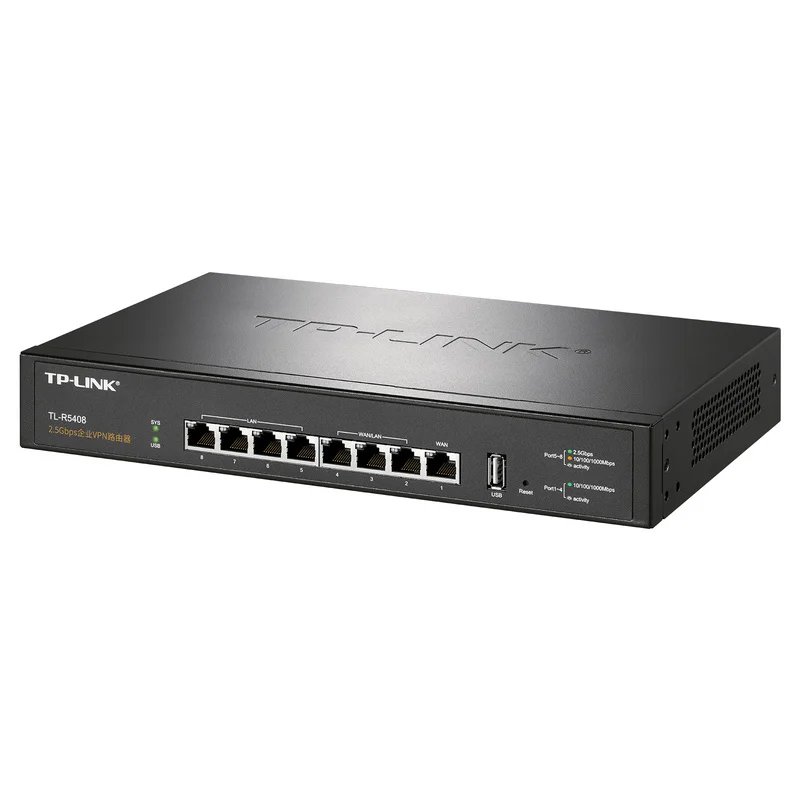 Tp-link 2.5Gbps Enterprise VPN Router TL-R5408 Dual Core 512MB 1WAN+3WAN/LAN+4LAN(2.5G) Built-in AC  Load Balancing ARP RJ45