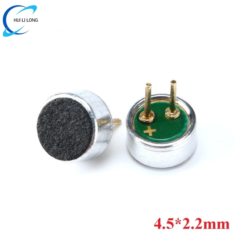 20/5pcs 4.5*2.2mm Capacitive Electret Condenser Electret Microphone MIC Pickup Sensitivity 52DB with pin