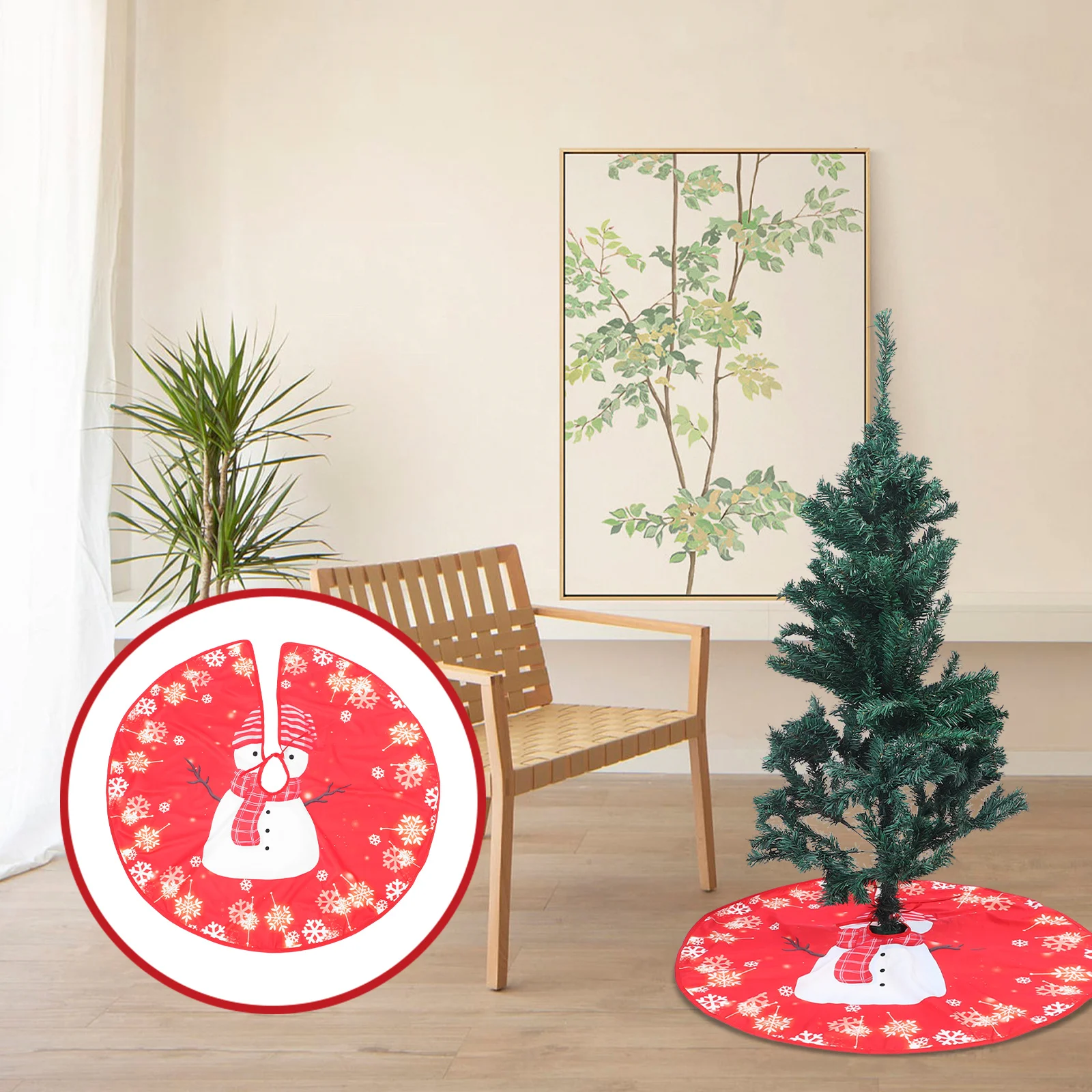 

Xmas Tree Skirt Decorative Cloth Christmas Decoration Adorable Theme Design Romantic Festive Atmosphere Supermarkets Malls