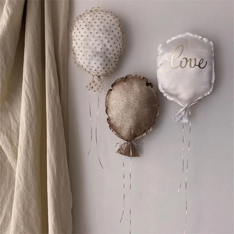 Nordic Balloon Decor Wall Hanging Ornament Creative Balloon Cushion Kids Room Nursery Decoration Baby Girl Birthday Party Props