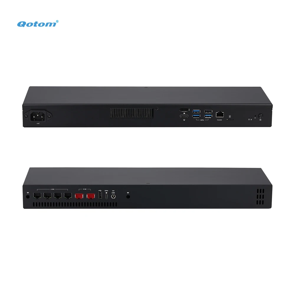 1U Rack Barebone Mini PC Q10900H6 Series N100/ i3-N305 Processor 2x 10G LAN 4x 2.5G LAN DDR5 RAM NVME SSD DIY Soft Router