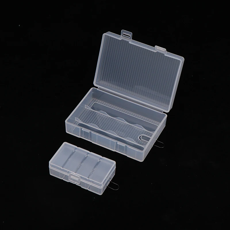 2 Slots CR123 16340 Battery Storage Boxes Transparent Hard Plastic For 18350 26650 16340 CR123A CR2 Battery Holder Container Box