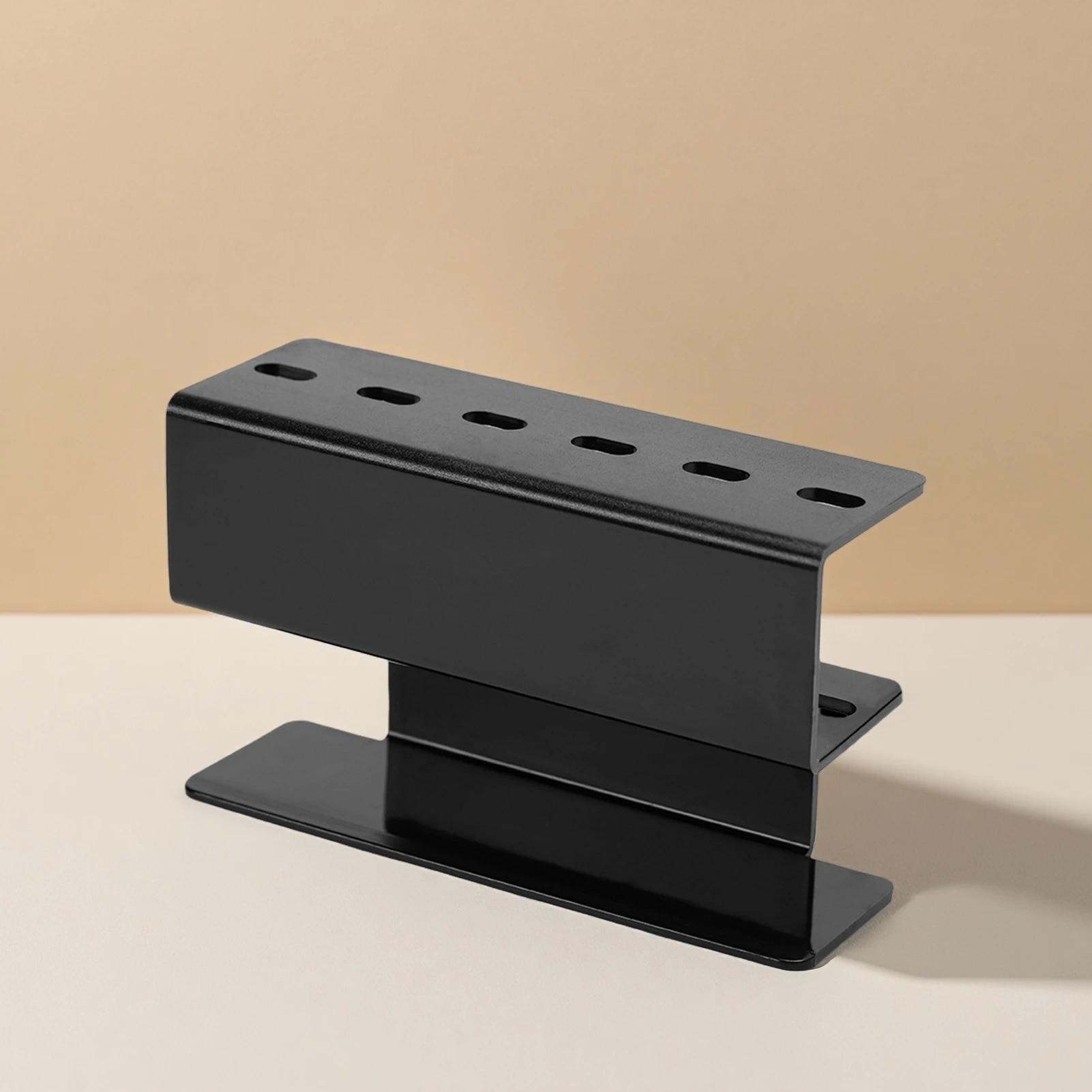 Soporte de pinzas acrílicas de 6 agujeros para herramientas de extensión de pestañas, estuche de almacenamiento, organizador de salón de belleza, soporte de exhibición, caja de almacenamiento