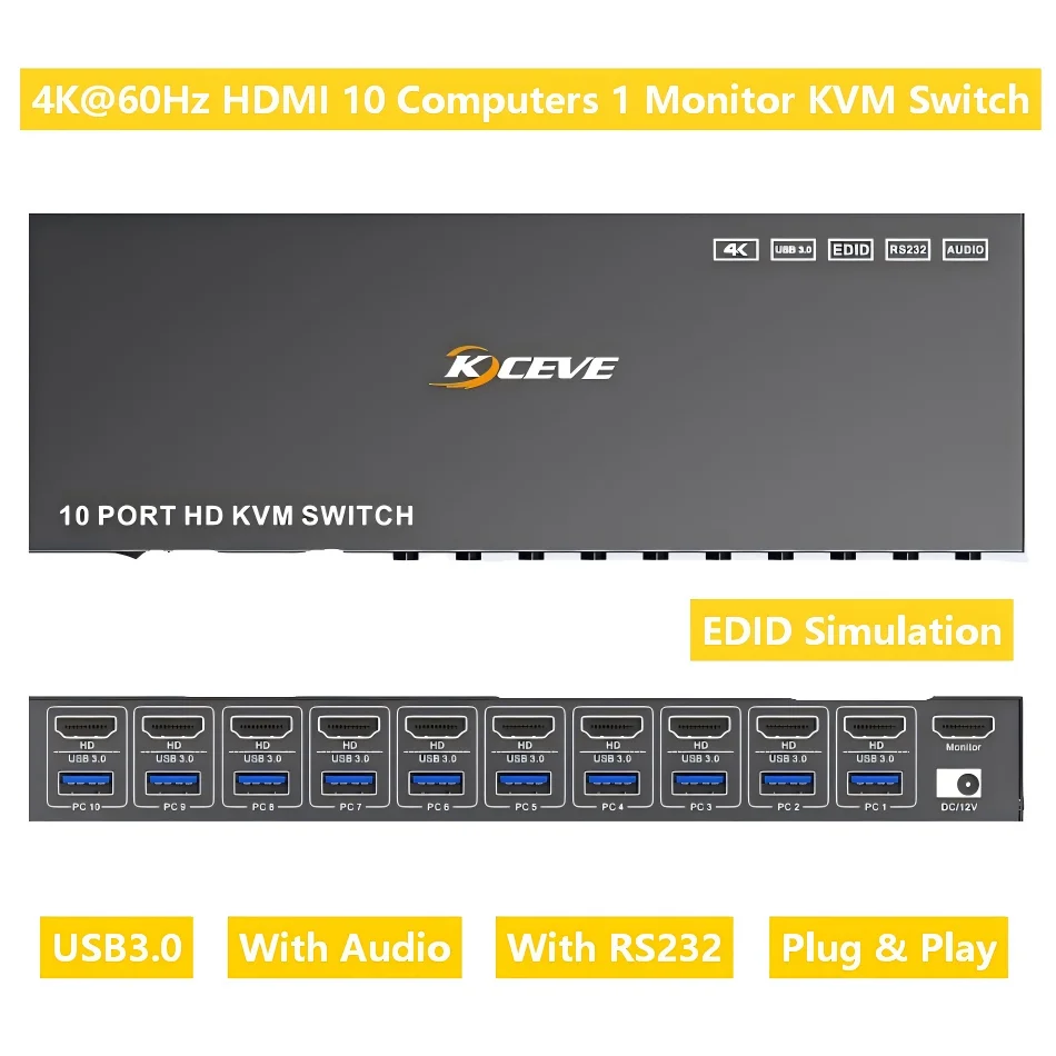10/4 Port Kvm Switc… - image