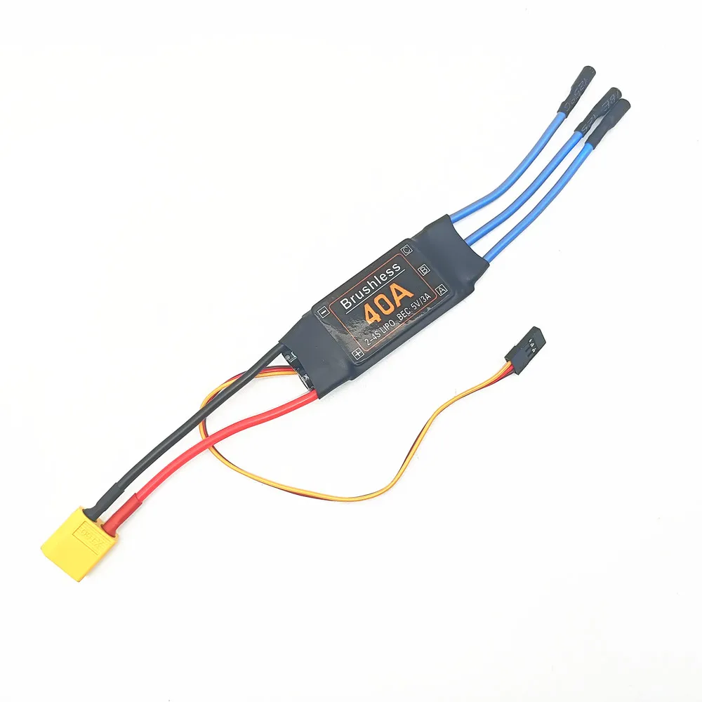 Borstelloze 40A ESC Snelheidsregelaar 2-4S Met 5V 3A UBEC RC FPV Quadcopter RC Vliegtuigen Helikopter F450 F550 S500 30A motor XT60