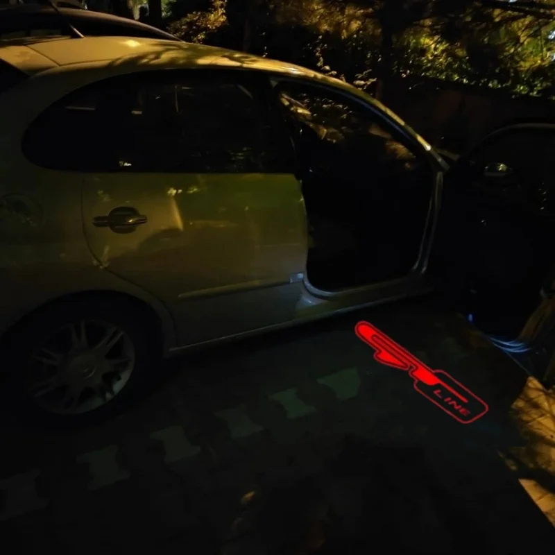 

Car Door Light Welcome Lamp Wireless Laser For Hyundai Peugeot GT Line Emblem Sportage R Ceed Sorento Projector Auto Decoration