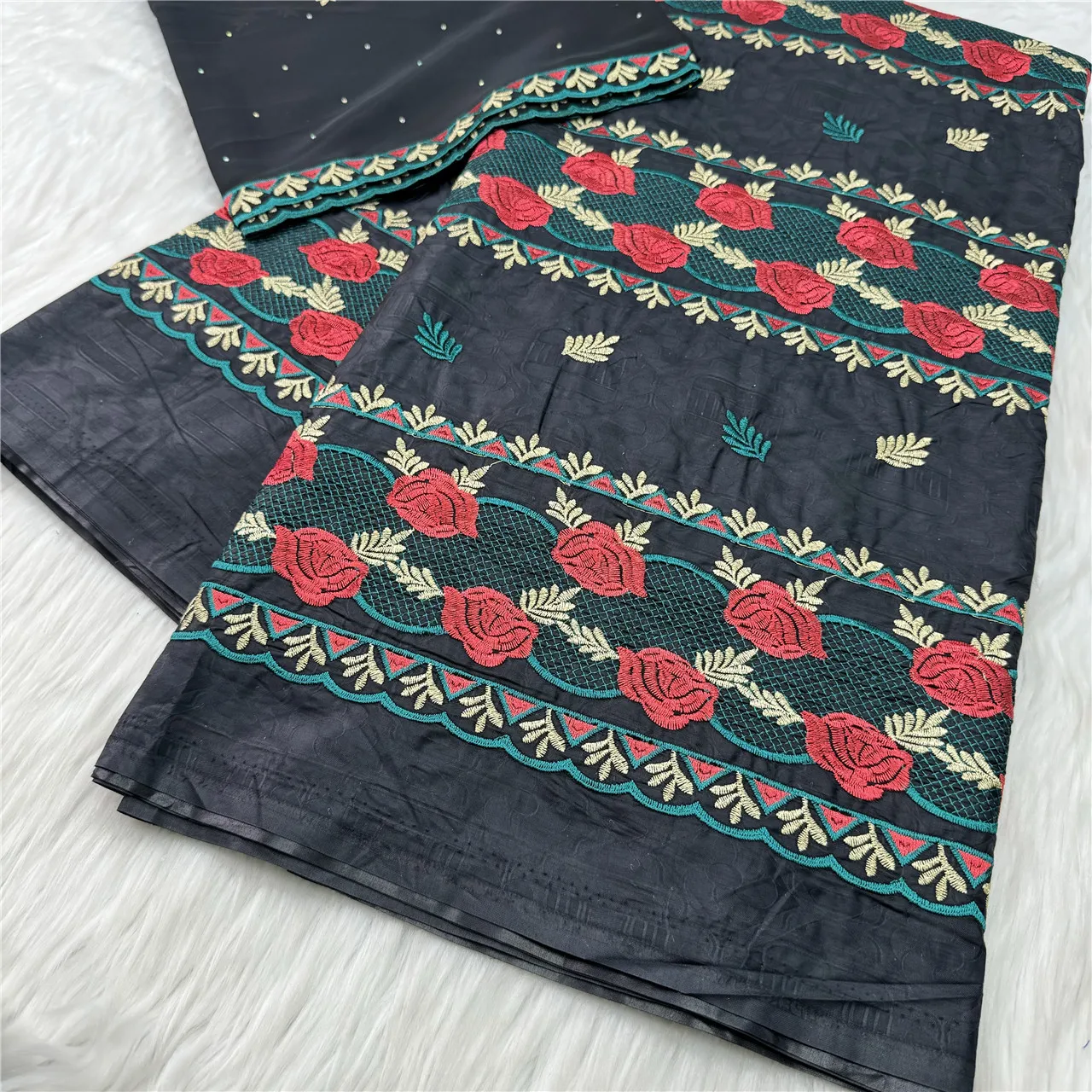 

Fashion 5+2 Yards African Bazin Riche Brode Fabric 2026 Top Quality Bazin Riche Lace 100% Cotton Lace Clothing Materials 23A11