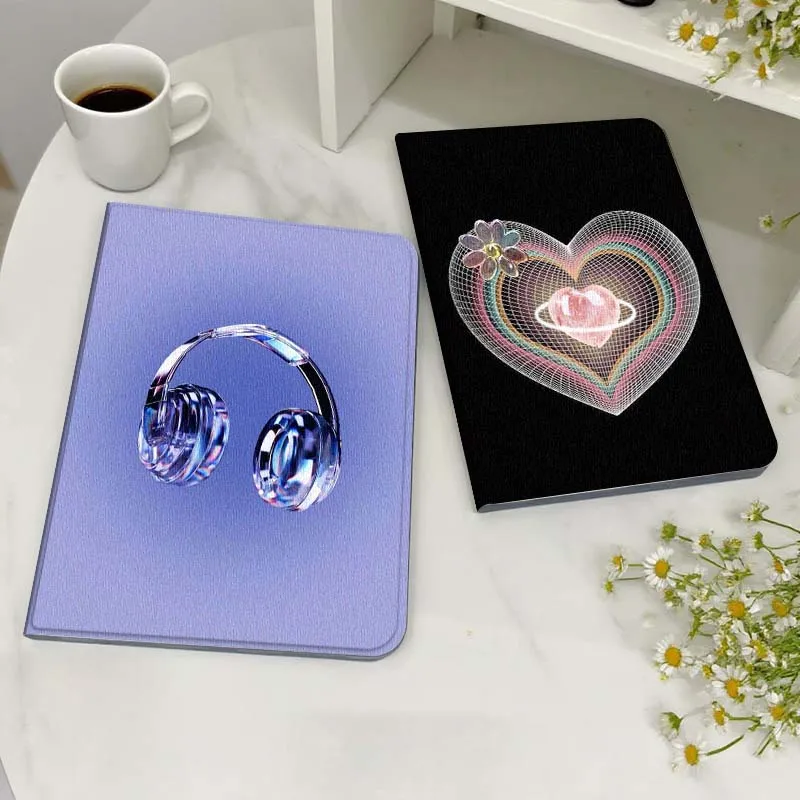 

Cartoon Heart Pink Flower Tablet Case For Samsung Galaxy Tab S7 S8 S9 S10 FE Lite Gift