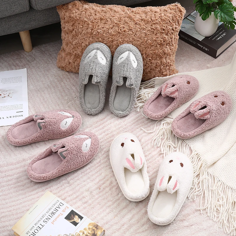 Litfun Cute Plush Slipper For Women Fashion Winter Lovely Fluffy Home Slippers Indoor Catroon Warm Antiskid Casual Furry Slides
