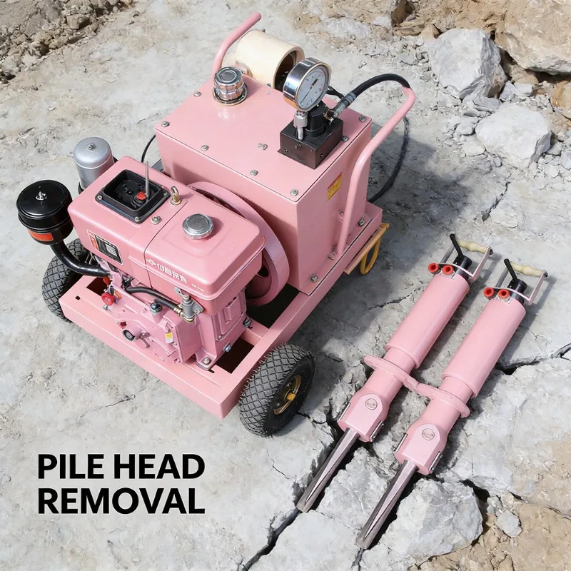 Diesel Engine Hydraulic Rock Splitting Machine For Granite Quarry High Efficiency Stone Breaker Equipment For Field Work