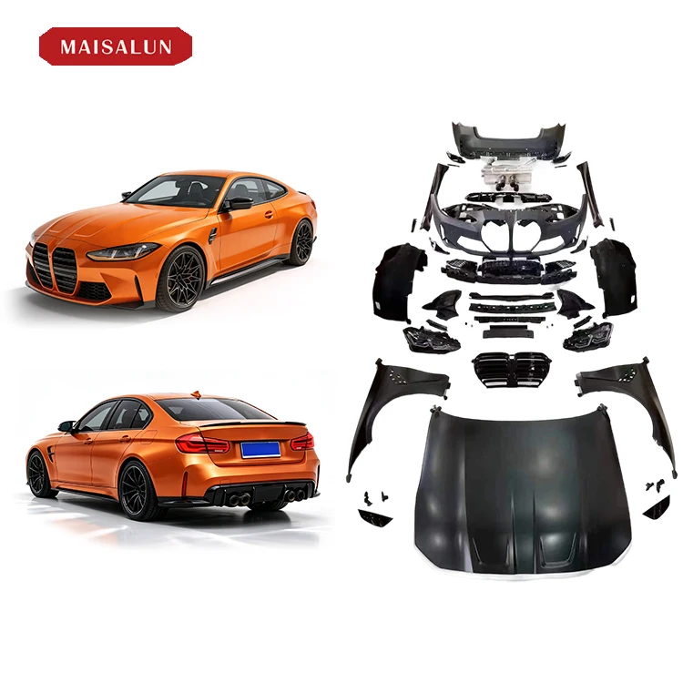 F30 F35 G80 M3 Wide Body Kit Upgrade Front Rear Bumper Hood Fender Exterior Accessories