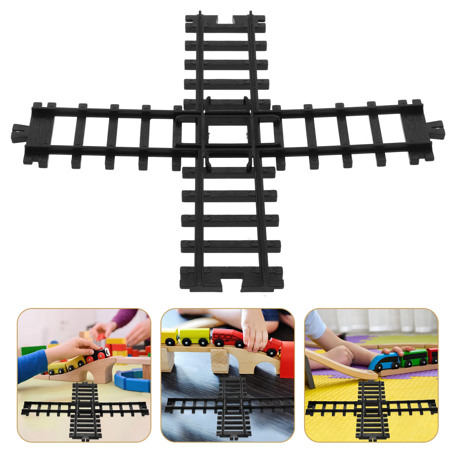 Playset Micro Paesaggio Pista Sabbia Decorazioni da tavola Layout del treno Pista del treno Piste ferroviarie in plastica per bambini Educativi