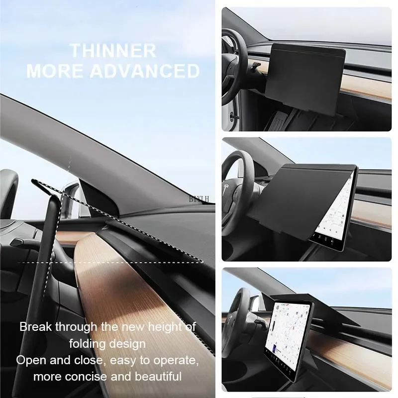 For Tesla Model 3 Car Sunshade Model Y Display Screen Protective Cover Interior Navigation Screen Dust Cover Car Accessories