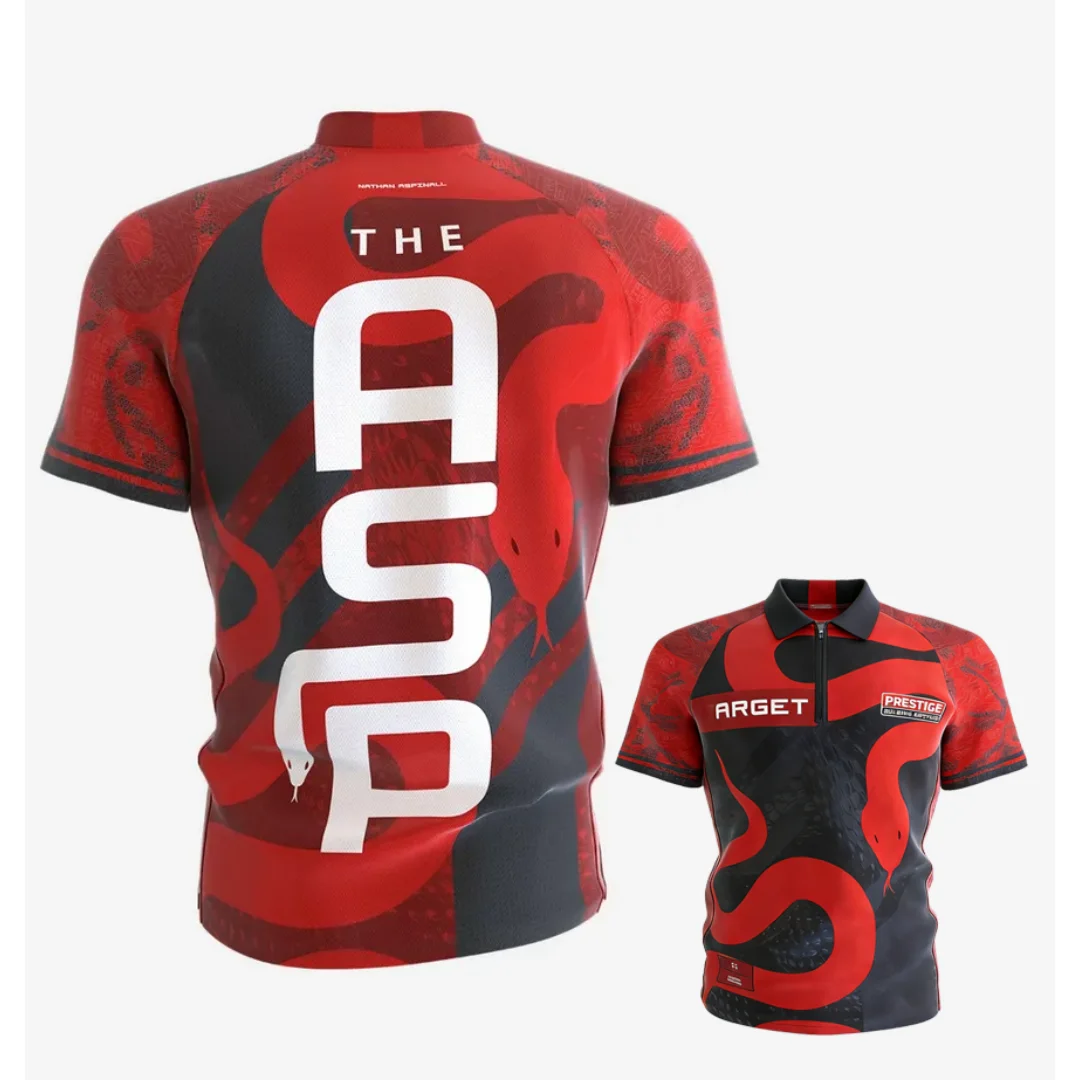 

Nathan Aspinall игровая рубашка Dart на молнии рубашка поло осенняя спортивная сухая быстро мужская футболка детская одежда футболка Y2k женская