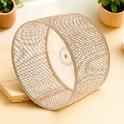 

Square Lampshade Rattan Light Shades Vintage Decor Handmade Ornament Creative Hanging Premium Material Fine