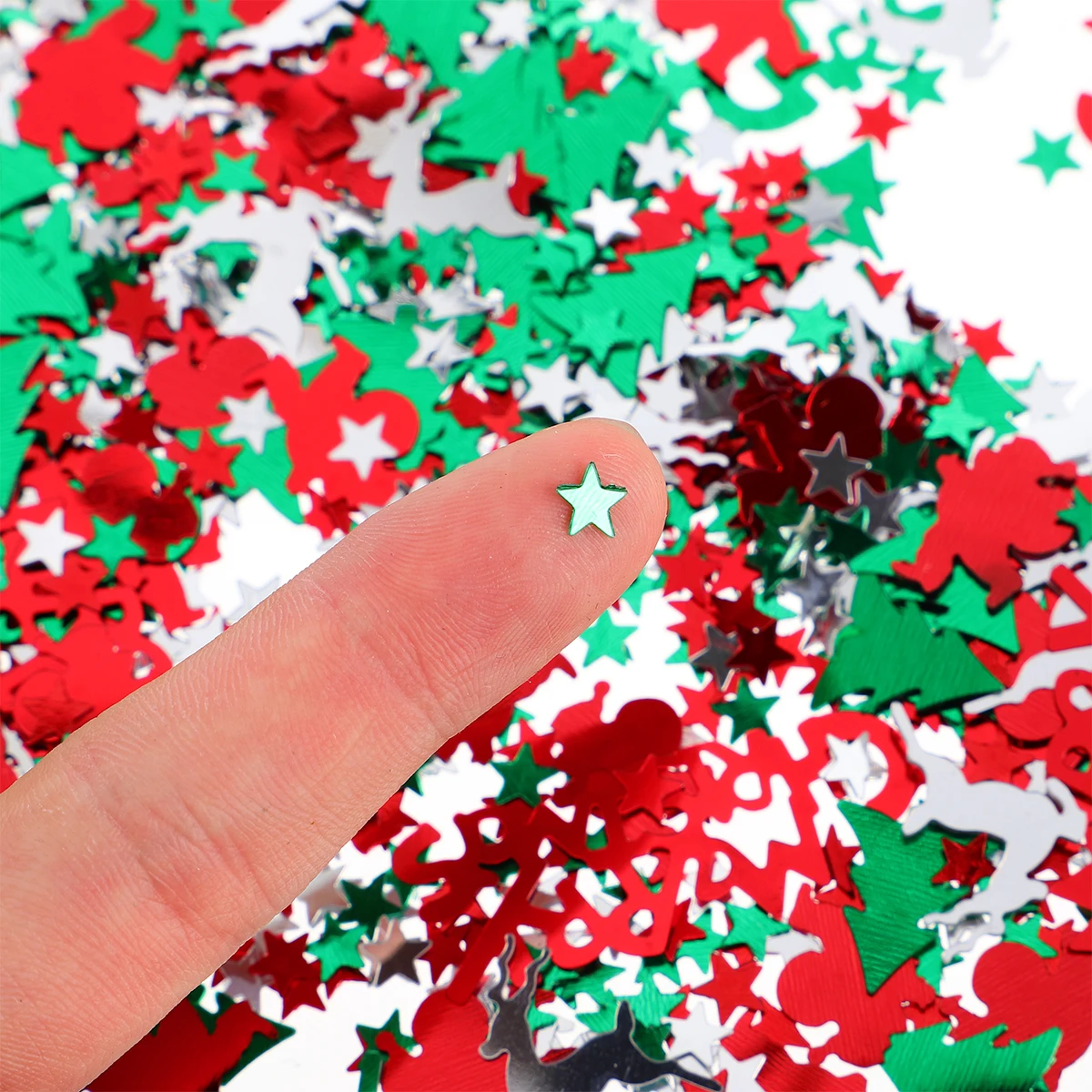 

Christmas Tree Decor Plastic Confetti Snowflakes Fine Workmanship Realistic Tear Resistant Festive Party Supplies