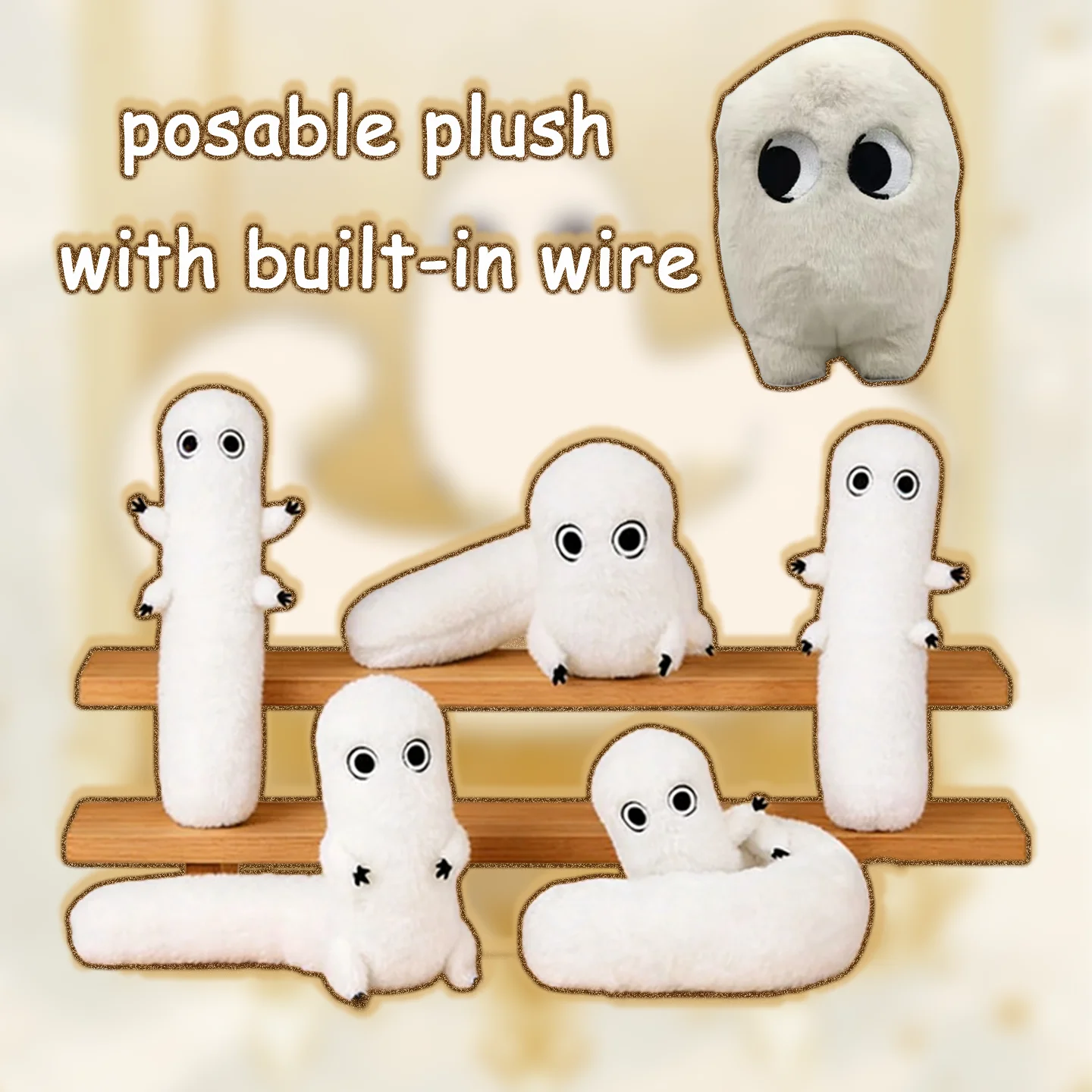 TreasuringU Witch Hat Atelier Plush Toy Cute Brushbuddy Stuffed Doll Adjustable Shapes Fun Stone Sprite Anime Plushie Fans Gifts