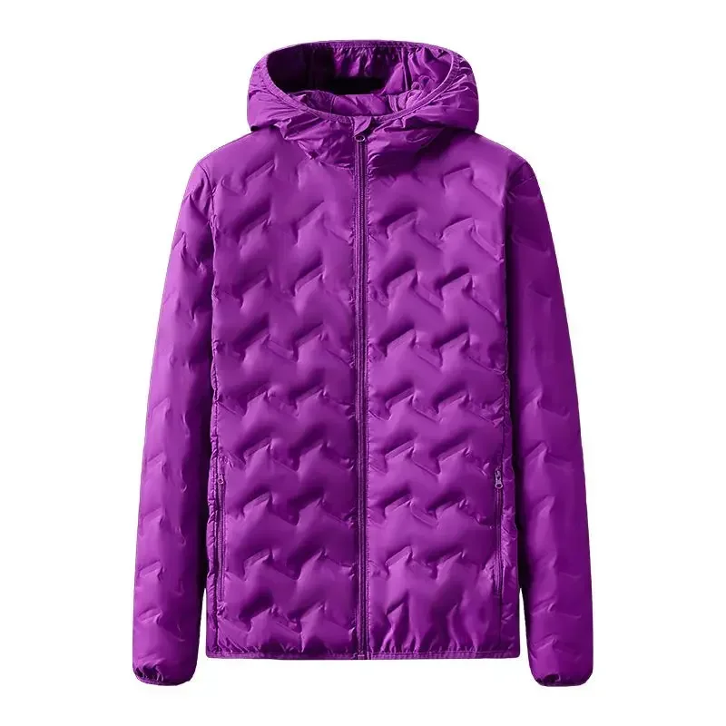 2025, Herbst und Winter, neue Damen-Daunenjacke, lockere Pendeljacke, leicht, lässig, mit Kapuze