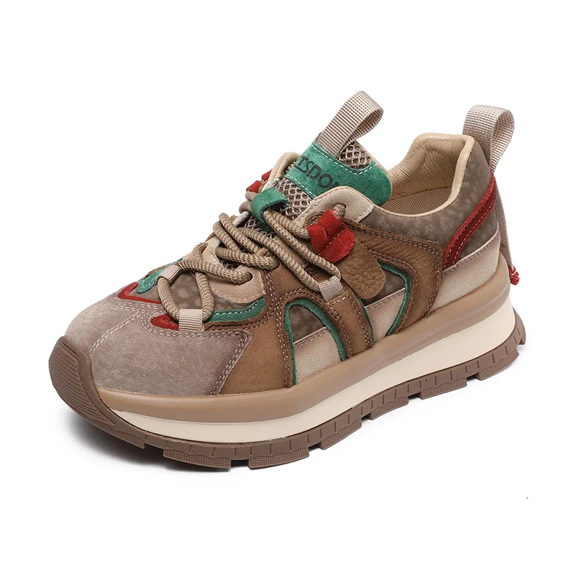 

Ботильоны из натуральной свиной кожи 5 см, лоферы, массивные кроссовки, женские весенне-осенние вулканизированные удобные летние весенние туфли