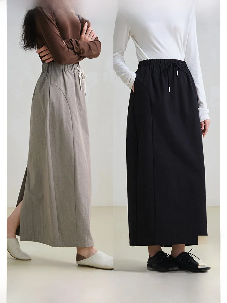 

Женская повседневная универсальная юбка из тканого хлопка Travel Original 00 Colors, длиной до колена, для весеннего сезона