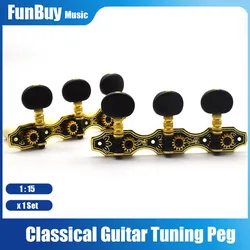 3R3L Gold Plate Classical Guitar Tuning Pegs Tuners Machine Head Musical Parts Accessories