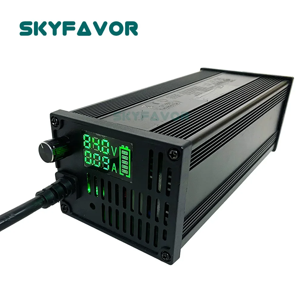 Custom Automatic 48V Battery Charger 48V 15A Professional Smart 48 Volt 12S or 13S Li-ion Lithium Battery Charger for 30AH-60AH