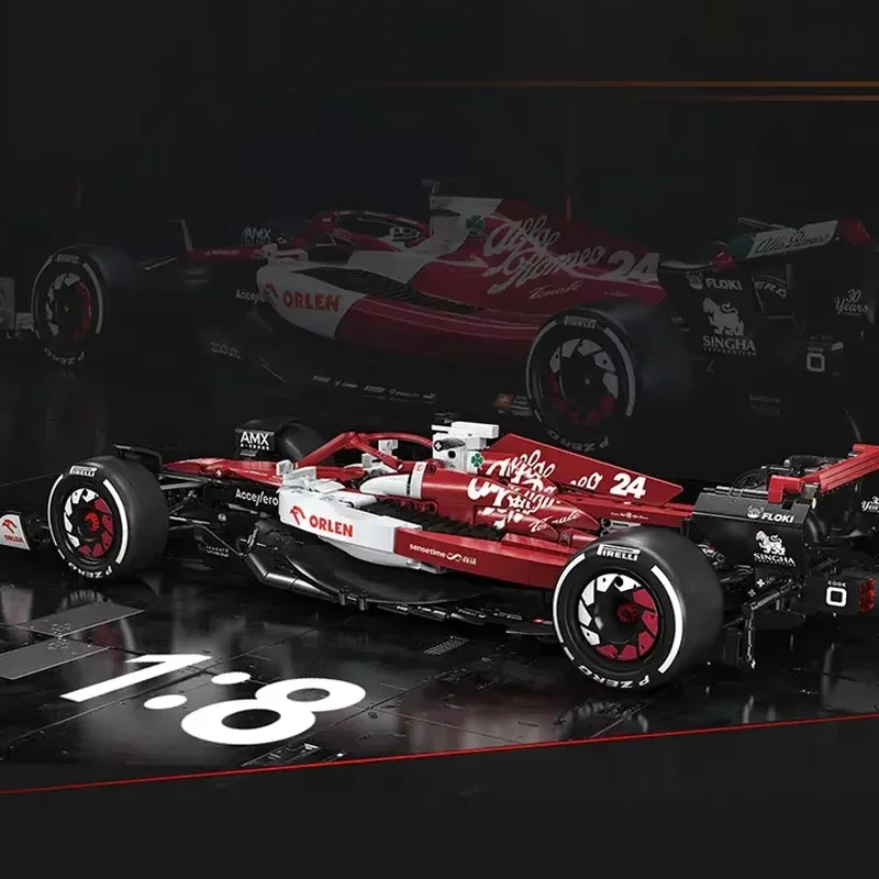 Cada التقنية الانجراف سباق MOC F1 أبطال فريق C42 2022 سباق السيارات اللبنات سيارة رياضية الطوب لغز لعب الاطفال الهدايا #4