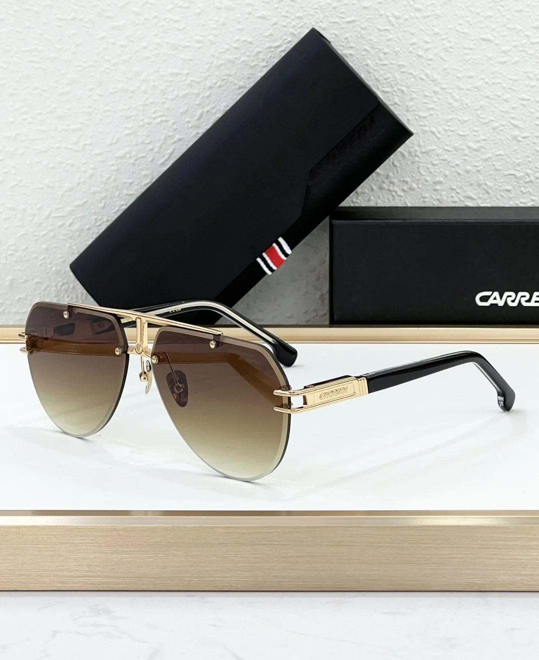 Carrera جودة عالية جسر مزدوج خمر أزياء الرجال النساء سبيكة النظارات الإطار القيادة السفر الفاخرة العلامة التجارية تصميم نظارات شمسية