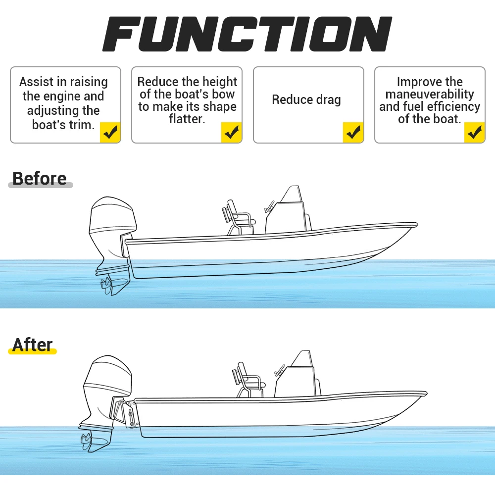 Placa de gato Placa de conector manual Plata Placa de conector de motor fueraborda ajustable de 4 "para sistema de dirección de barco