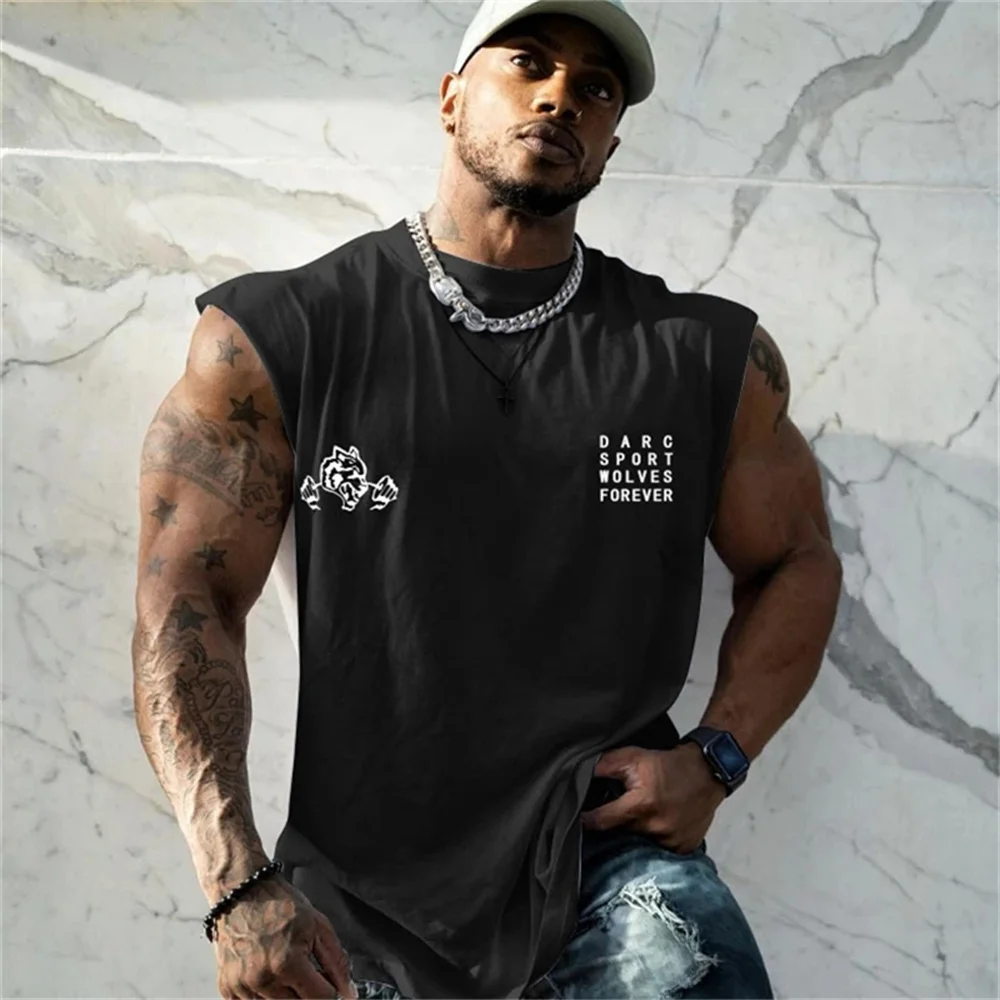 

Summer NEW Brand Men Gym Tank Tops Workout Fitness Bodybuilding Sleeveless Shirt Male Exercise Cotton Undershirt Sports Vest Top